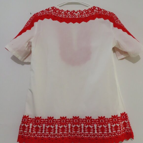 Tory Burch Embroidered 'Isla' Top Size 2 - Picture 8 of 9